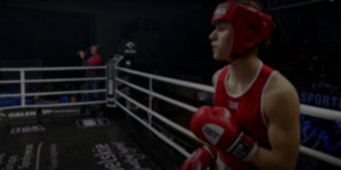Adam boxing in competition